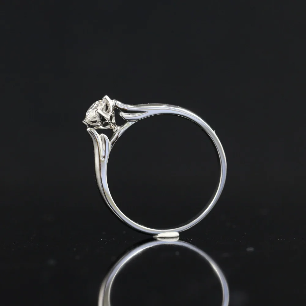 Женское кольцо с натуральным бриллиантом LASAMERO 0.31CT FG/SI круглой огранкой подарок 18