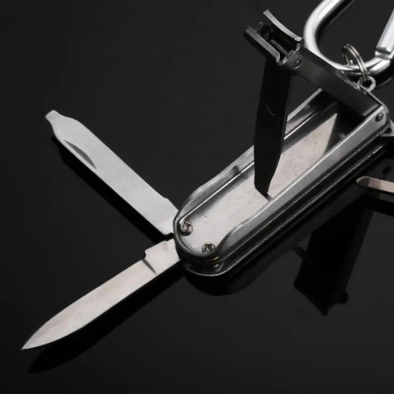 2018 4 In 1 Stainless Steel Nail Clippers Scissors Outdoor Multi-Purpose Manicure Tools Multi-Functional Folding | Красота и здоровье
