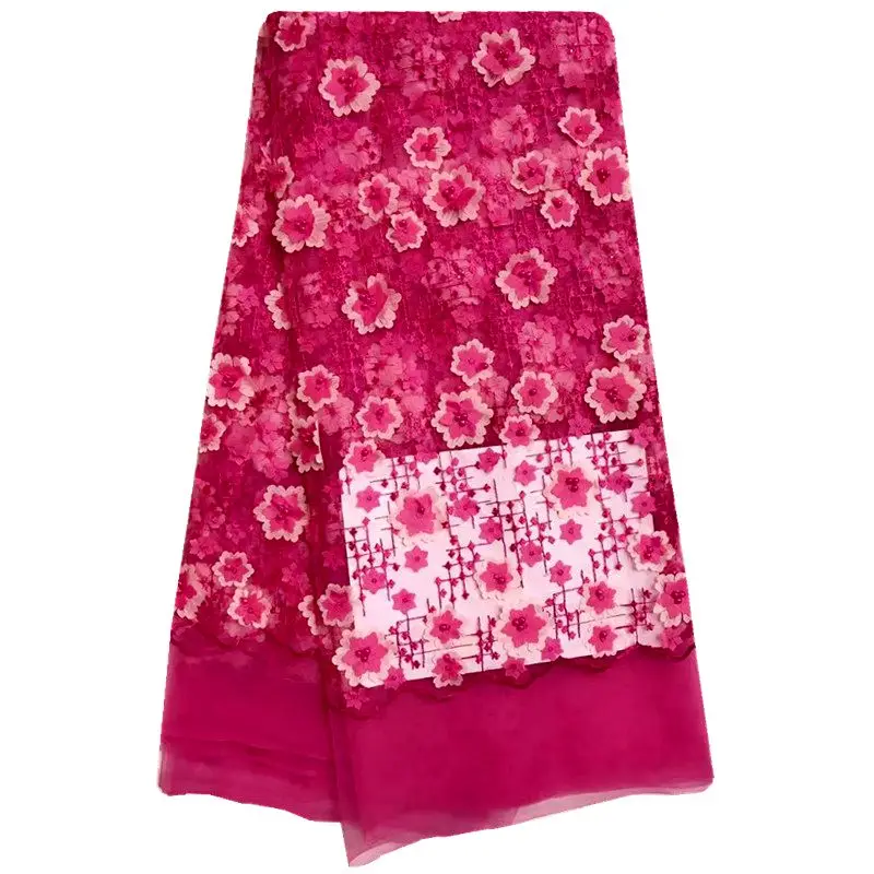 High End 3d Лента Кружевной Ткани Вышитые Аппликация Тюль Сетка Кружева Темно-Синий