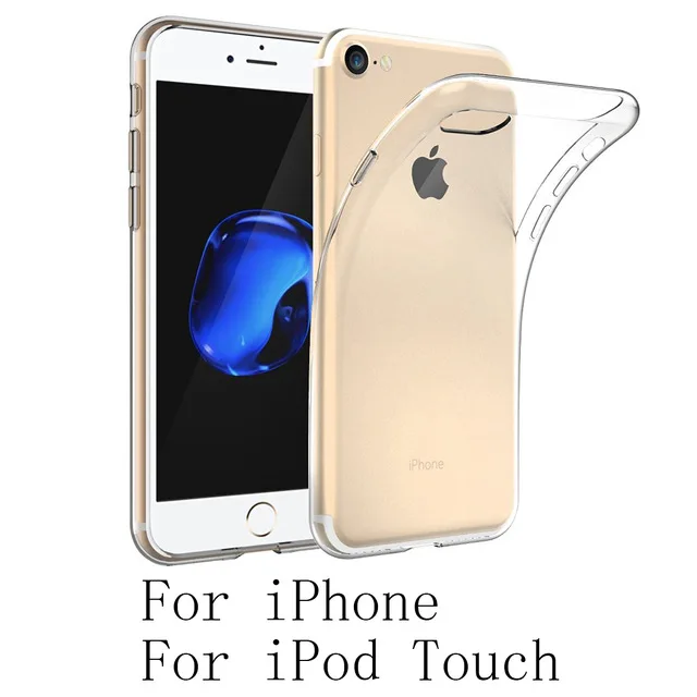 Ультратонкий чехол для iPhone XR XS MAX SE 5 4 4S 6 S 7 8 x Plus iPod iPod6 Apple Slim Fit ТПУ резиновый гибкий