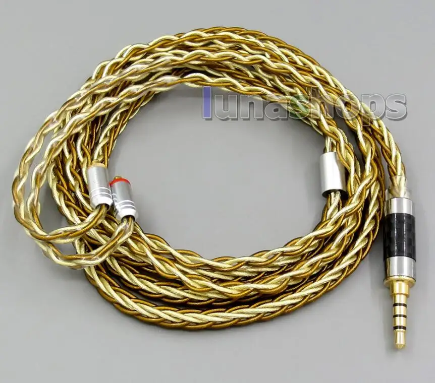 3.5mm balanced Mixed LN005965 8 ядер очень мягкий 7N OCC чистого серебра+ Позолоченные наушники кабель для Shure se535 se846 se425 se215 MMCX - Цвет: 3.5mm balanced Mixed