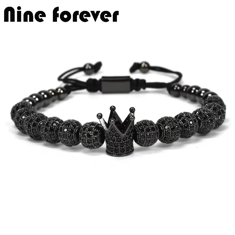 Женский браслет с подвеской Nine forever бусины макраме для мужчин и женщин ювелирное
