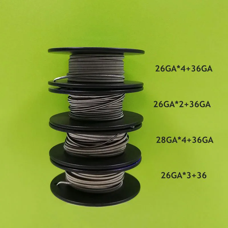 Сплавленный Clapton SS316L KA1 Ni80 нержавеющая сталь SS316 DIY Vape катушка сопротивление провод для электронной сигареты RDA