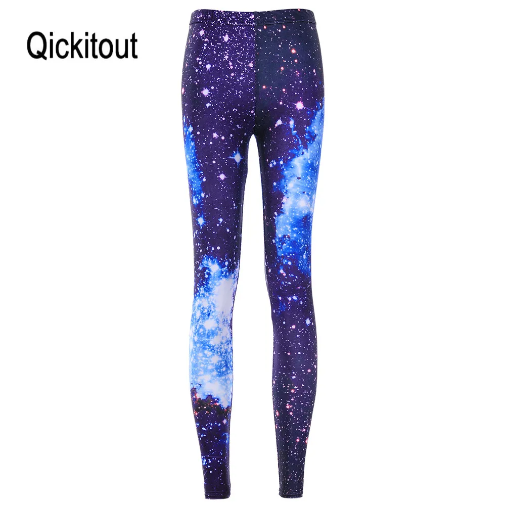 Оптовая продажа женские сексуальные леггинсы с принтом Вселенная синего цвета