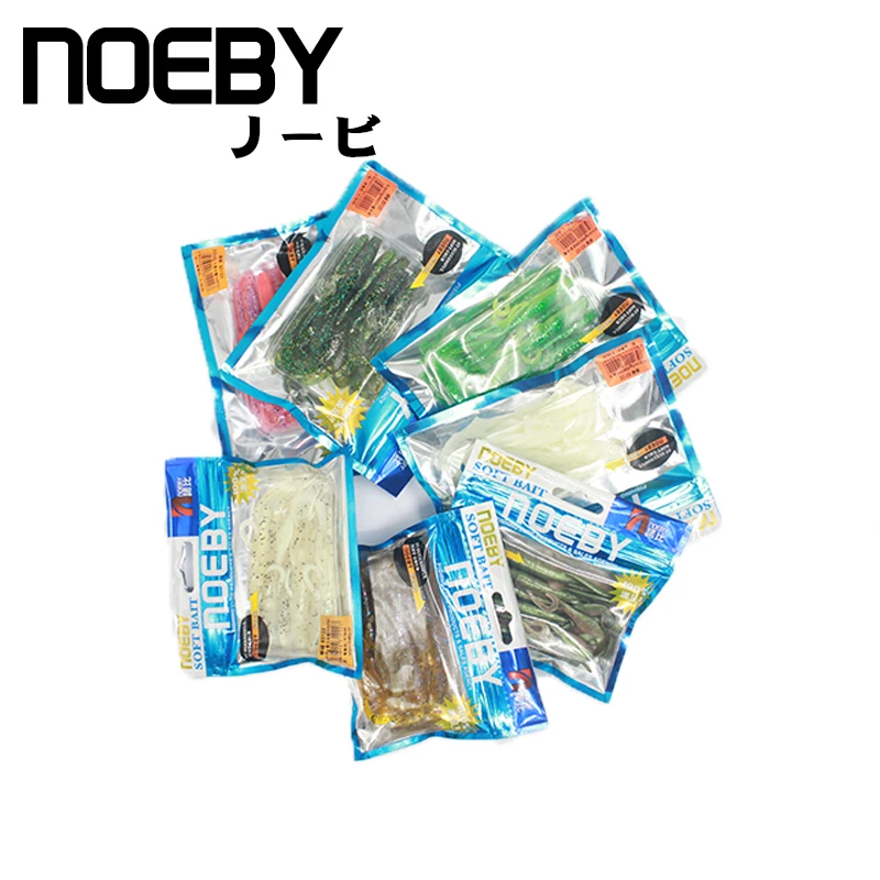 NOEBY 6 шт./упак. Мягкая приманка 95 мм/5 г червь для рыбалки привлекательная