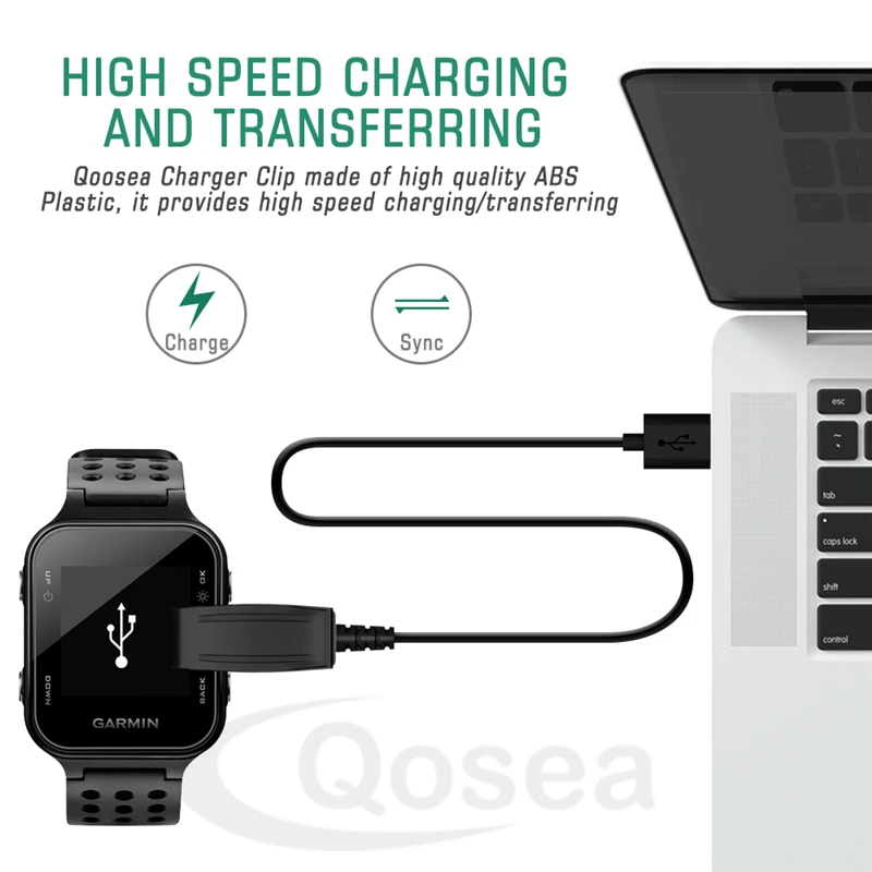 Зарядный USB-кабель Qosea с зажимом для смарт-часов сменный кабель быстрой зарядки