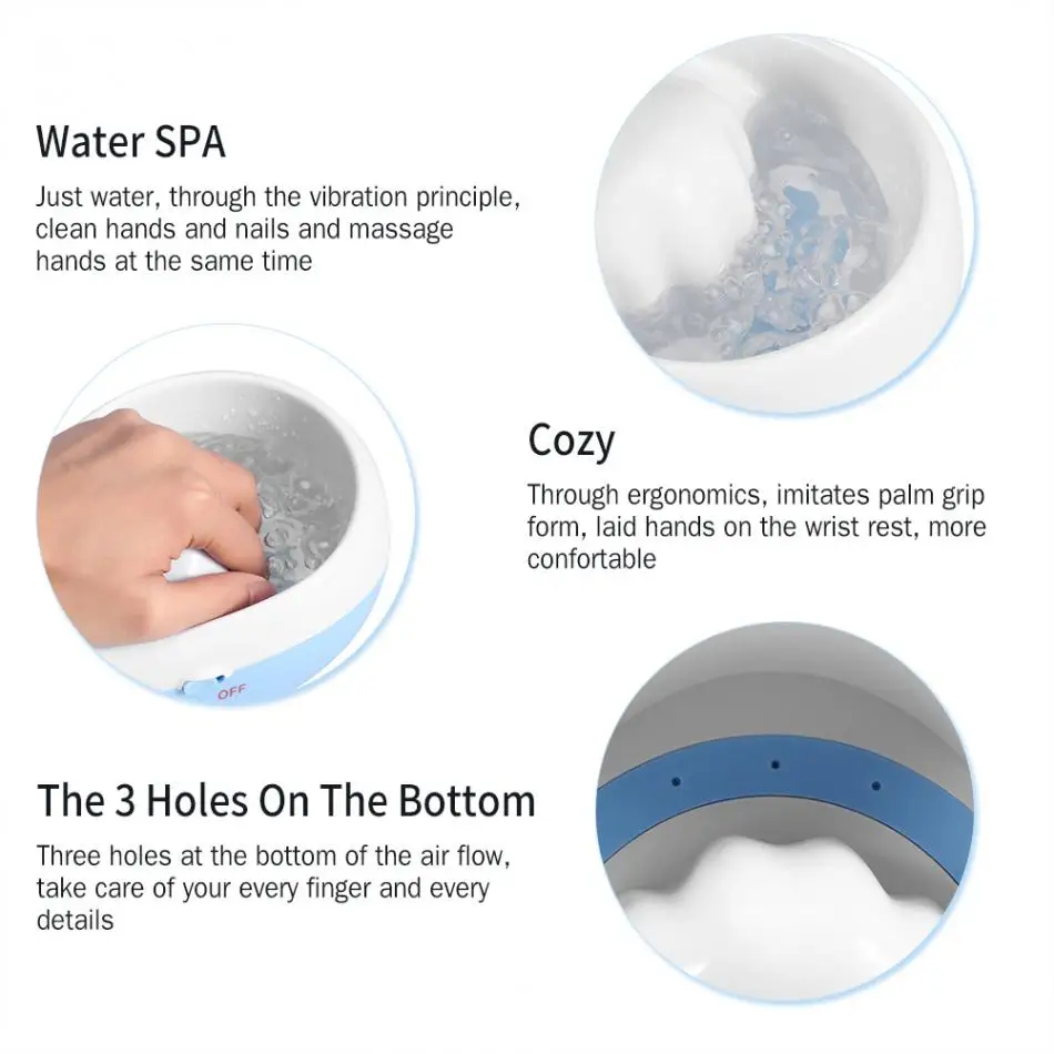 Электрический аппарат для снятия лака ногтей Soaker Bowl массажа Jet Spa чаша рук