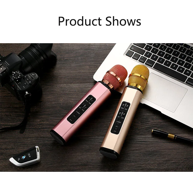 K6 профессиональный Bluetooth беспроводной микрофон караоке микрофон динамик ручной микрофон пение плеер TF карта для KTV домашнего аудио