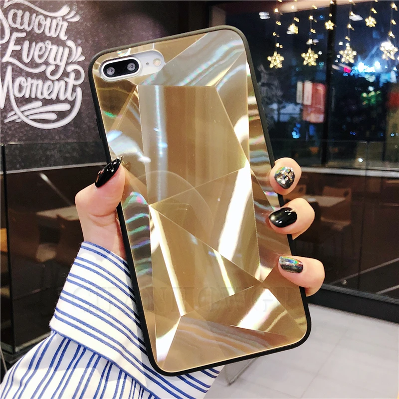 3D Алмазный силиконовый зеркальный чехол для iPhone 11 Pro Max X XR XS MAX чехлы xs max xr x 6 6s 7 8 plus