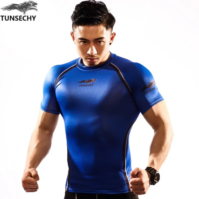 Летняя стильная новая мужская Футболка Camisa TUNSECHY 2017 брендовая распродажа Camisas