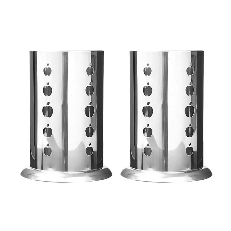 2 шт. палочки для еды держатель яблока в форме отверстия из нержавеющей стали