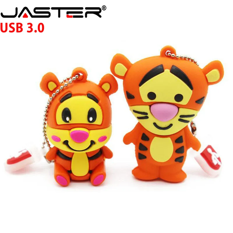 JASTER мультфильм животных тигра Флешка 4 ГБ 8 ГБ 16 ГБ 32 ГБ 64 Гб USB 3,0 карта памяти, Флеш накопитель милый поросенок USB флэш-накопитель