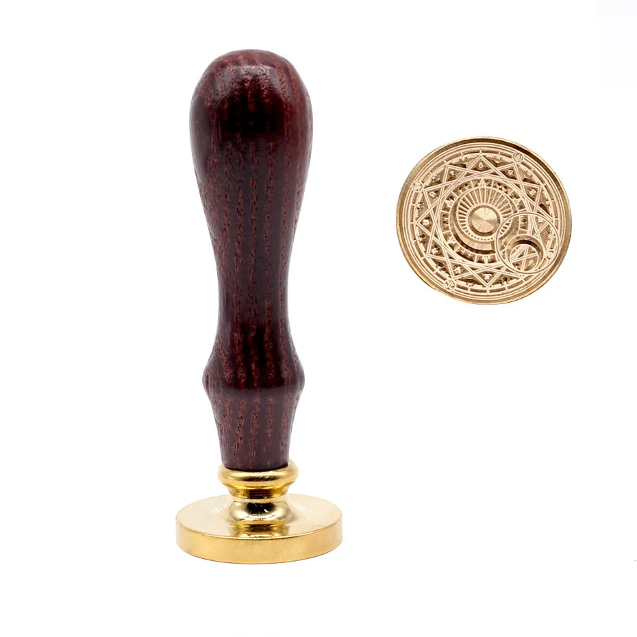 1PC Anime Sakura Series Retro Wood Handle Sealing Wax Stamp Decorative Greeting Birthday Wedding Invitation Sealing Stamps