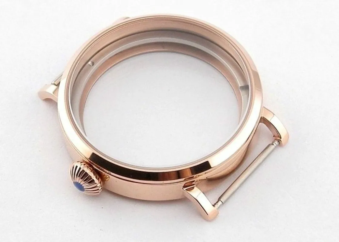 Аксессуары для часов 46 мм чехол из нержавеющей стали цвета розового золота