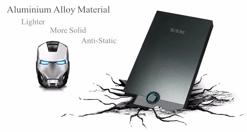 SSK портативный SATAII к USB3.0 5 Гбит/с 9,5 мм 2," HDD/SSD Внешний корпус/Чехол/коробка жесткий диск для ПК MAC ноутбук