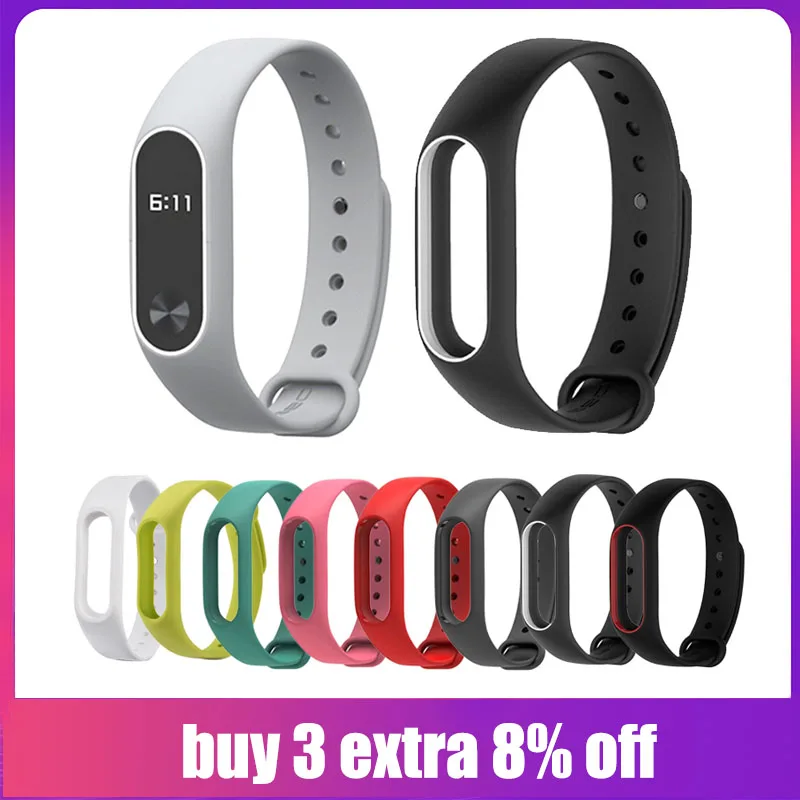 FUNIQUE 2019 Браслет Для Xiaomi Band 2 силиконовый ремешок для браслета браслет на запястье