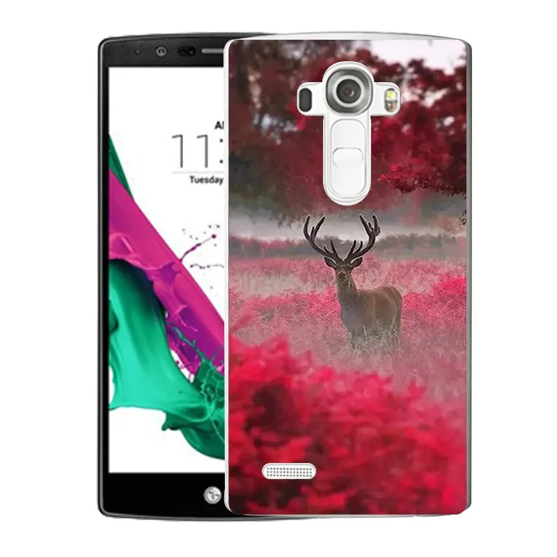 Qmswei ТПУ прозрачный чехол для телефона LG K3 K4 K5 K8 Флора Луна лес морской рыбы олень с