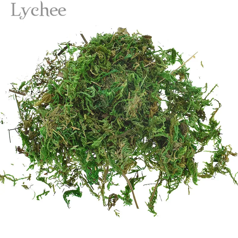 Искусственный сухой зеленый мох Lychee Life 10 г искусственное растение для сада