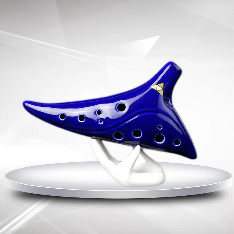 Ocarina Musical Instrument Student Dedicated 12 Hole Flute Piccolo Blue | Спорт и развлечения