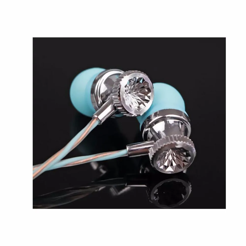 Наушники-вкладыши в форме духов кристалла с микрофоном музыкальные