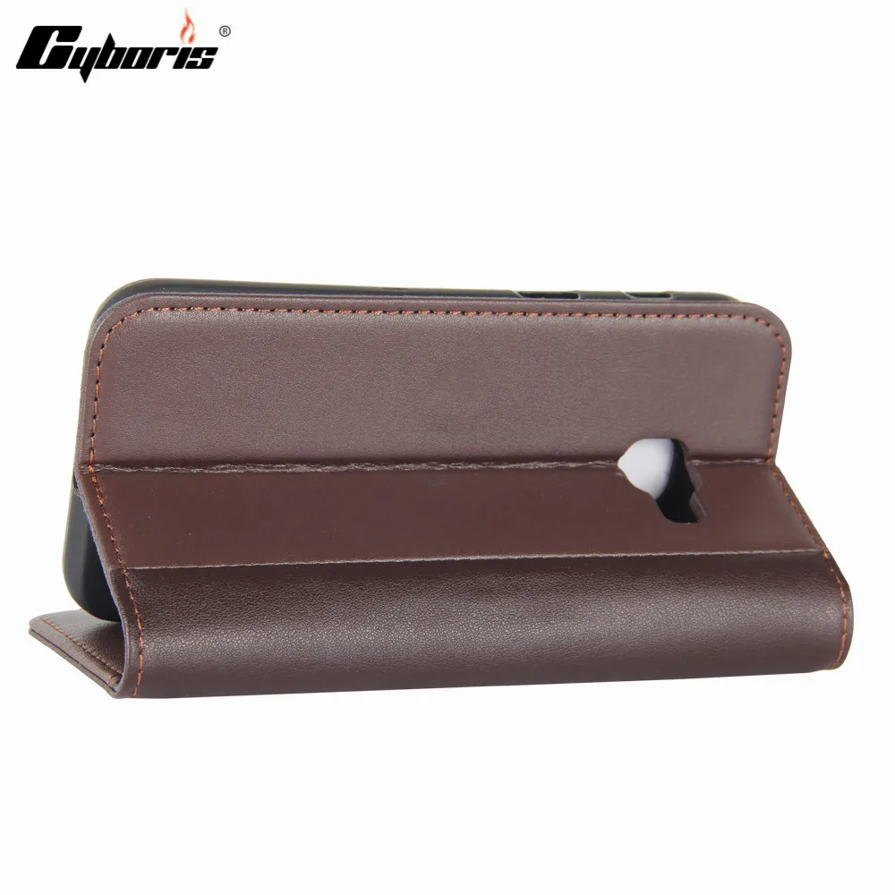 

CYBORIS for Samsung Galaxy A3 2017 Luxury Flip Wallet Genuine Leather Case Cover For Samsung A3 2017 A320 4.7inchCard Stand Bag