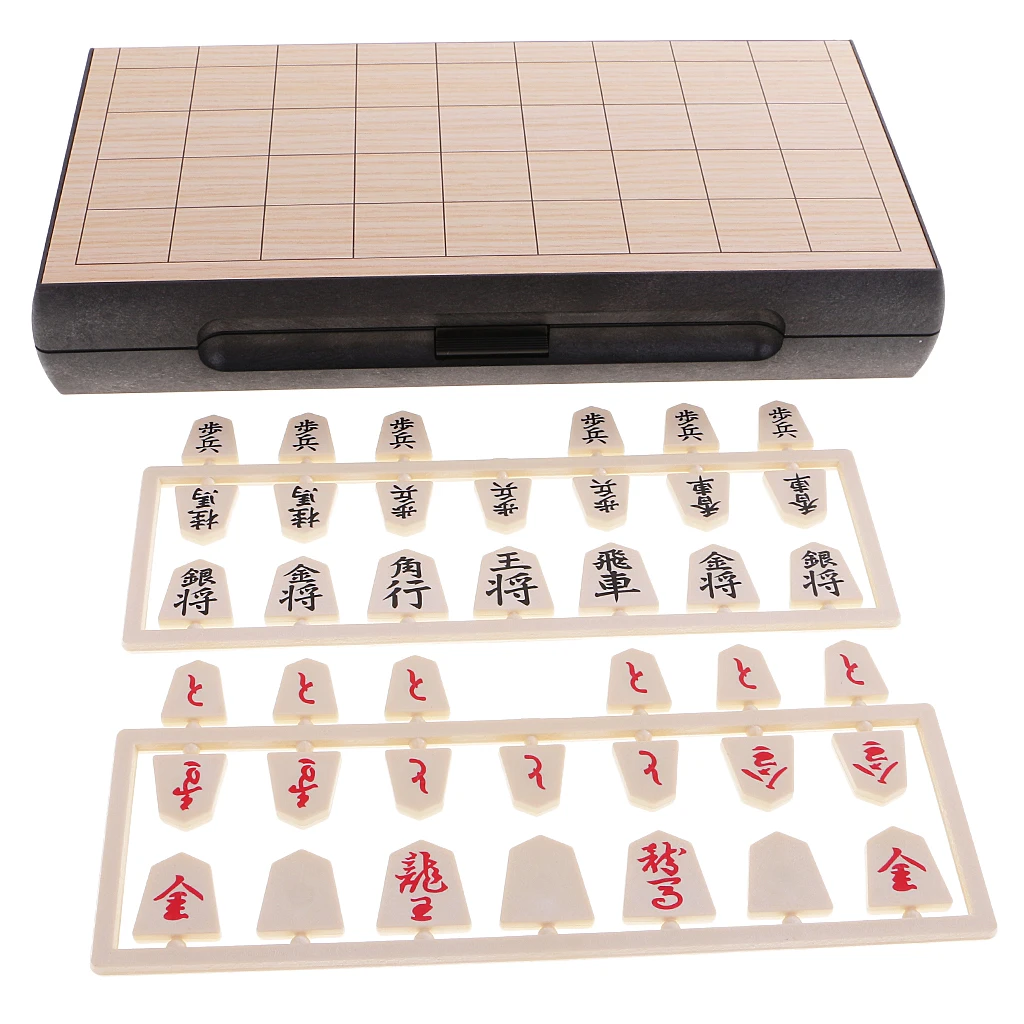 

Durable Magnetic Japanese chess Shogi Folding magnetic board,Travel Game Set Chess Games for Funny Family Kids Friends Game