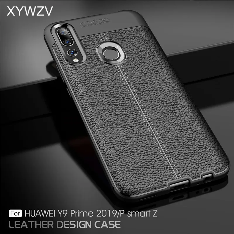 Для Huawei P Smart Z чехол Роскошный PU кожаный резиновый мягкий силиконовый для