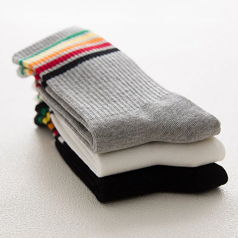 

Fashion Harajuku Street Design Women Socks Art Happy Hip Hop Socks Trend Street Rainbow Striped Socks Women For Christmas Gifts