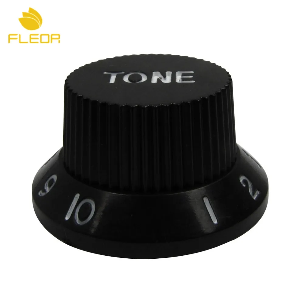 FLEOR 4 комплекта ручек для электрической гитары 2T2V черный цвет регулировка