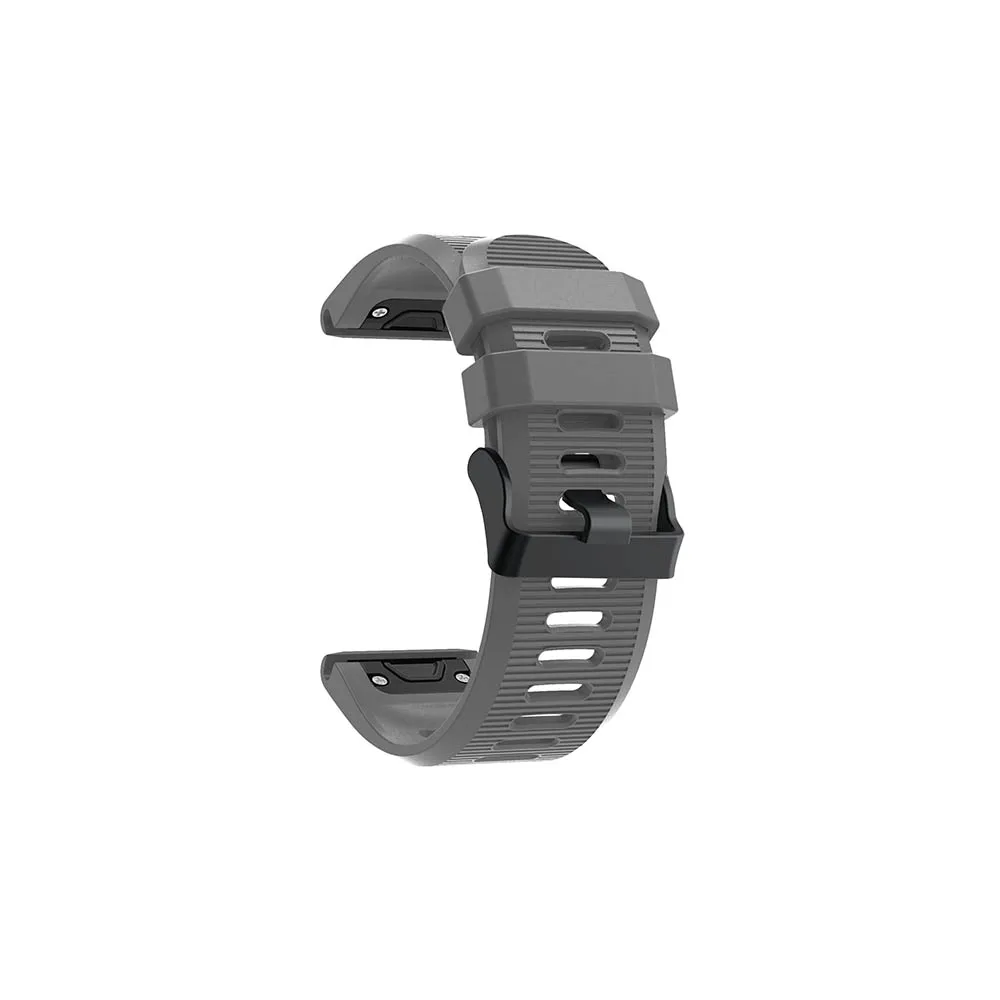 Gray 26 мм ремешок для Garmin Fenix 5X/5X Plus/Fenix 3/3HR спортивный силиконовый ремешок для часов с быстросъемным ремешком - Цвет ремешка: Gray