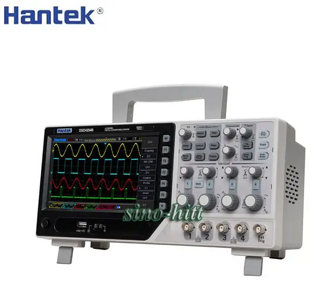 Цифровой осциллограф Hantek DSO4104B Benchtop 100 МГц 4 канальный USB ПК ЖК Скоп|digital oscilloscope|4
