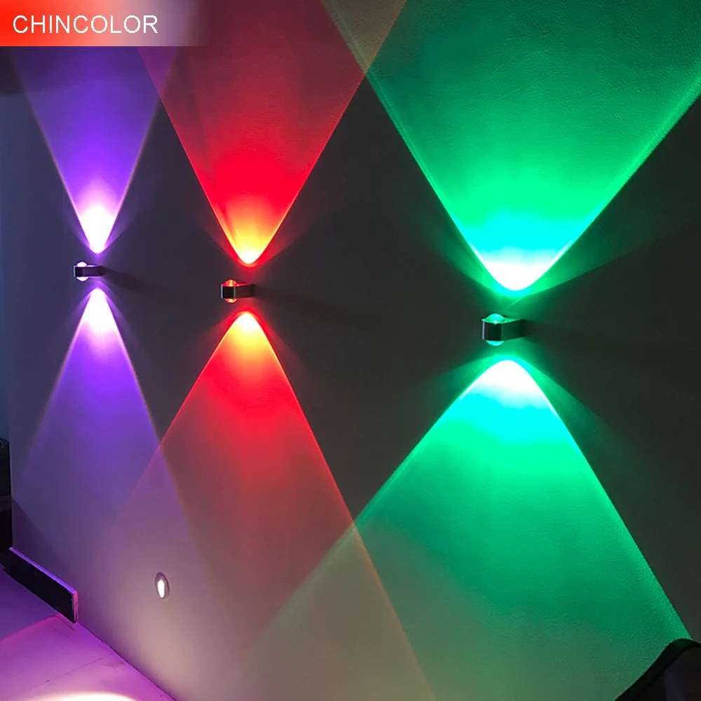 

led wall light AC85-265V Sided convex lens crystal lamp Wall mounted 2W/6W For bathroom bedroom living room lamp CA