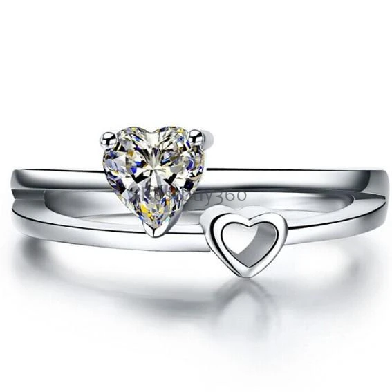 0.5ct 3 зубцов кольцо из стерлингового серебра 925 пробы SONA Диамант Кольцо женское
