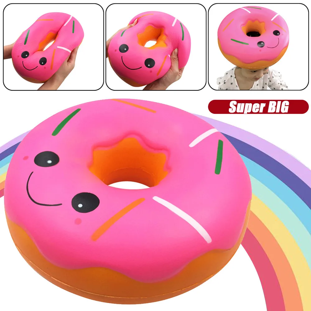 Игрушки Squishies Jumbo Гигантский Пончик медленно Восстанавливающий форму фрукт