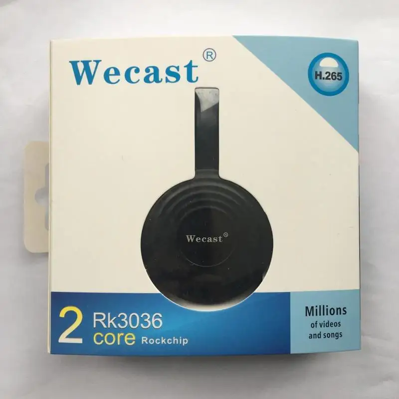 WECAST E9 самоклеющийся интерфейс для ТВ RK3036 двухъядерный H.265 Miracast DLNA обмена