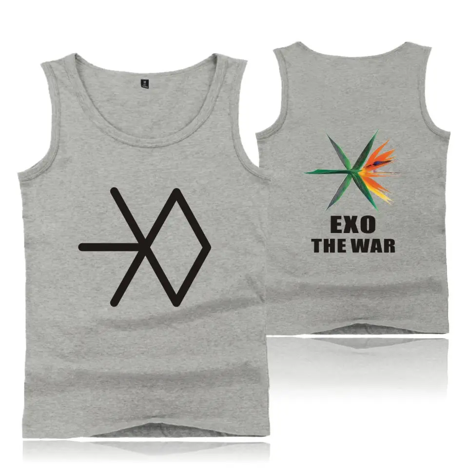 2019 K-POP EXO новый альбом THE WAR Печатный топ Корейская популярная майка Idol Топ мужская