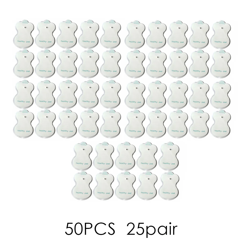 50pcs set 1 50/100 шт электроды для миостимулятор физиотерапевтическая Машина Патчи для похудения Массажер клейкие гелевые подушечки потери Вес - Цвет: 50pcs set 1