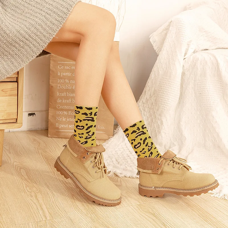 Креативные новые модные хлопковые носки без пятки женские в стиле ретро с