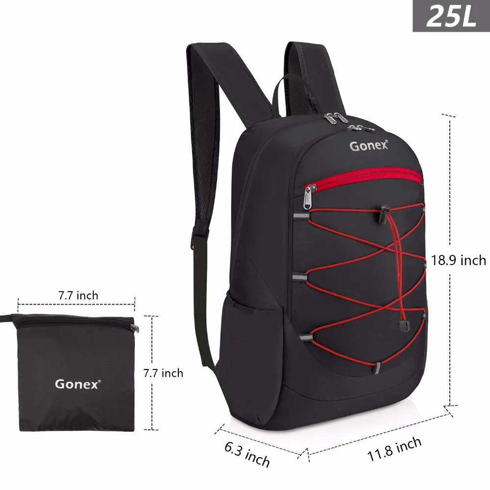 Ультралегкий рюкзак Gonex походный портативный складной ранец 25 л для кемпинга