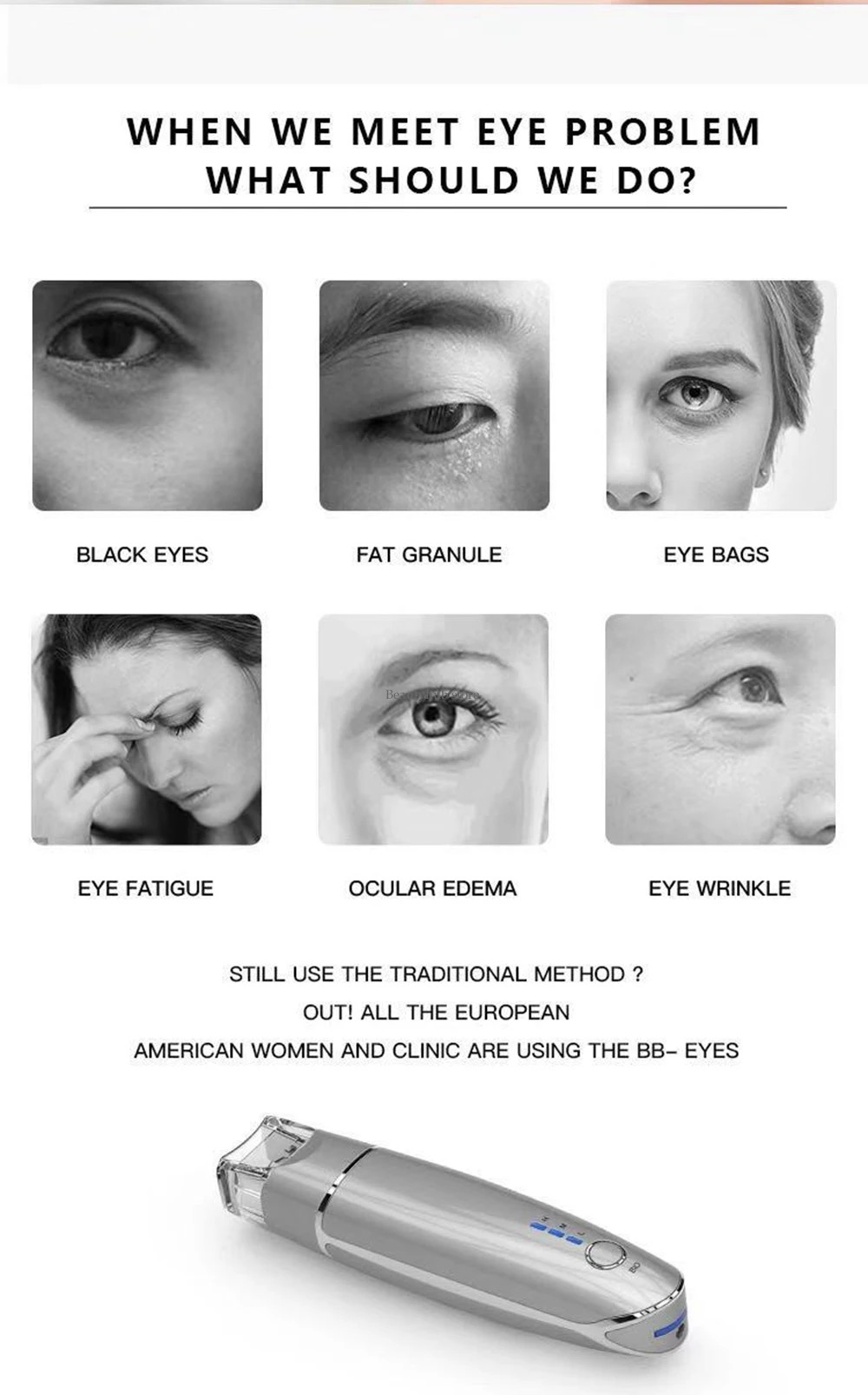 BB глаз лица носогубной складки eyebags темные круги морщин массаж лица массажер для глаз eye красоты оборудования bbeyes