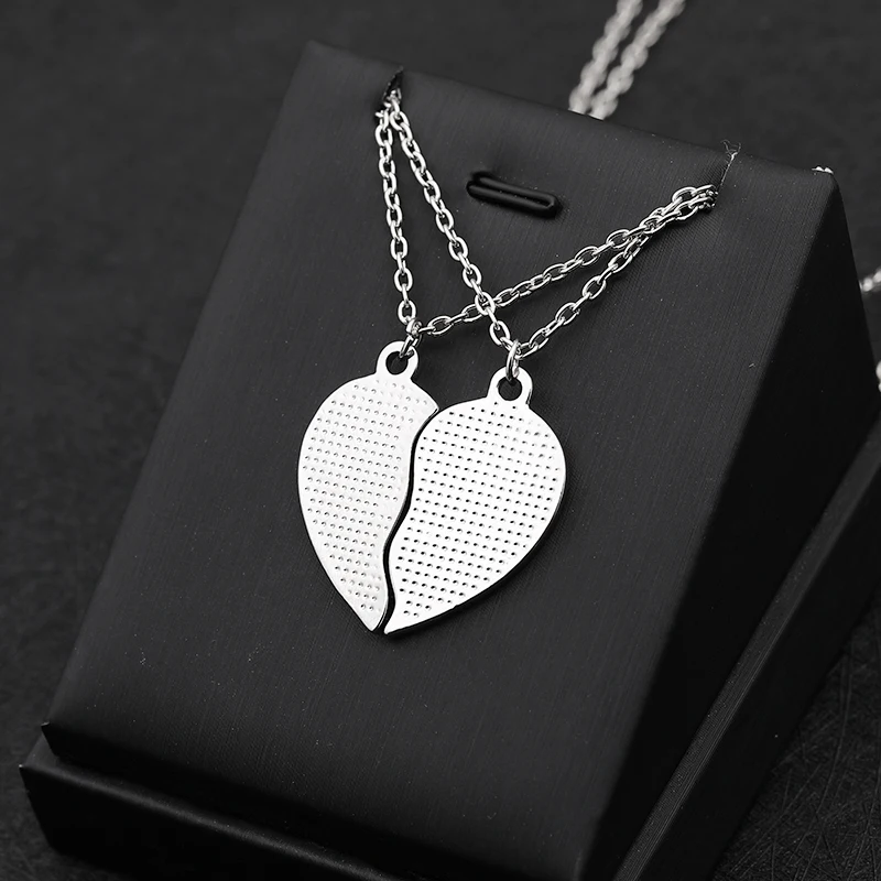 Ожерелье Zhijia trendy BFF с сердцем, разбитым на две части, из кристаллов с крыльями ангела и головоломкой, для лучших друзей навсегда. Дружеские украшения.