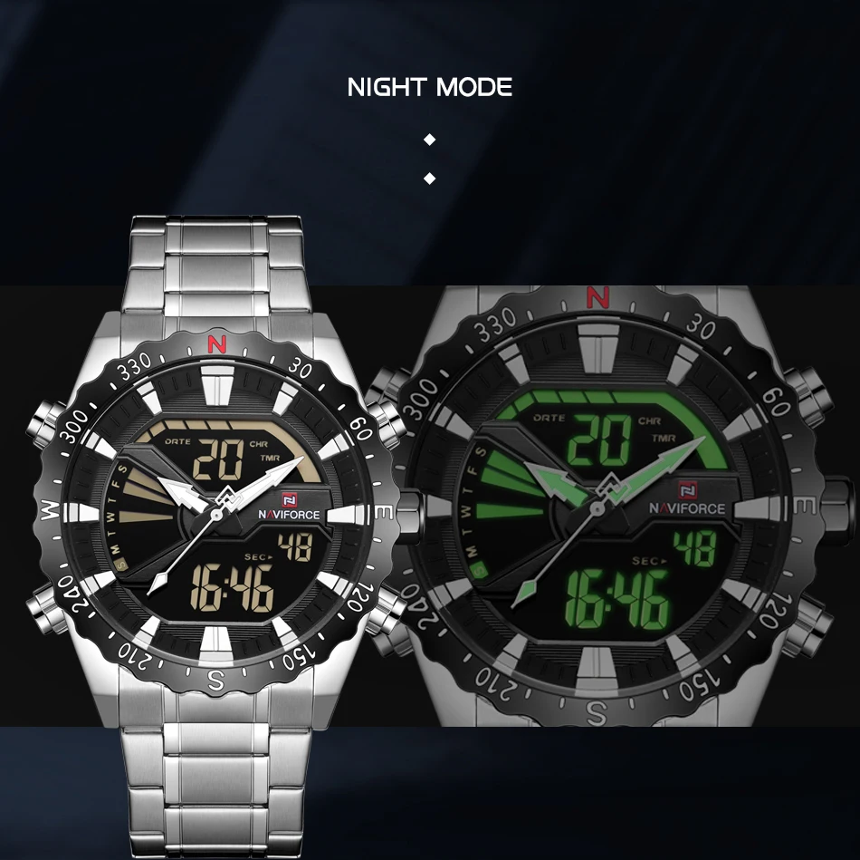 NAVIFORCE, мужские часы, спортивные, хронограф, военные часы, кварцевые часы, аналоговые, водонепроницаемые, цифровые наручные часы, Relogio Masculino, новинка