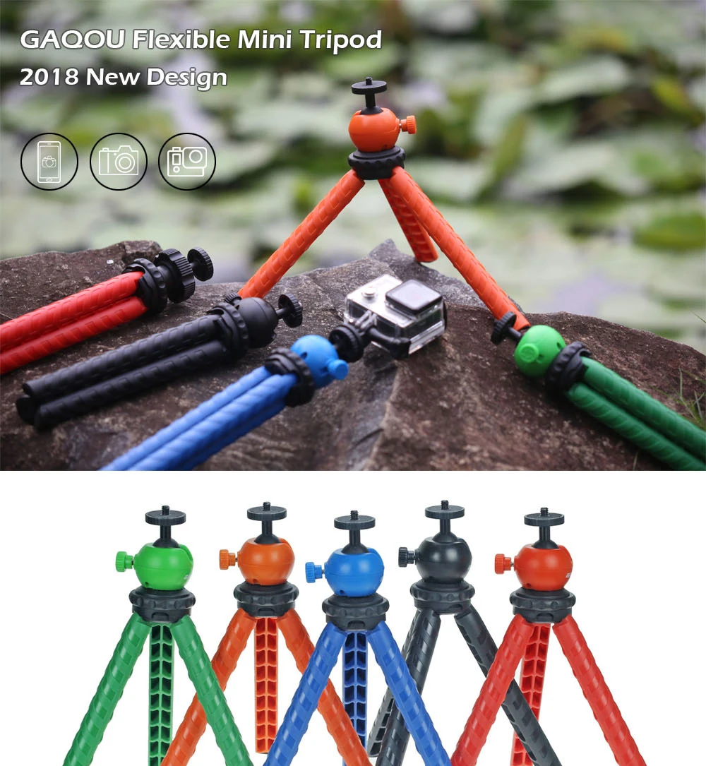 GAQOU Мини дорожный Штатив для iPhone гибкий портативный Gorillapod мобильный телефон Трипод для Gopro Hero DSLR цифровая камера Statief