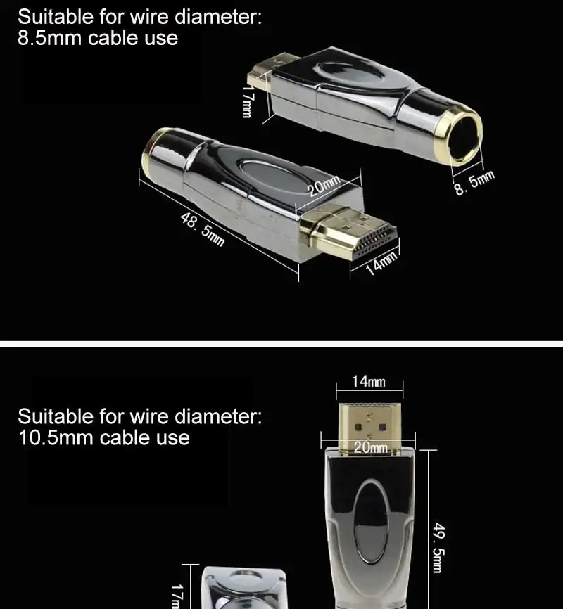 HDMI 2,0 разъем HDMI высокоскоростной кабель Позолоченный разъем DIY HD кабельный разъем компьютерный ТВ штекер мужской разъем