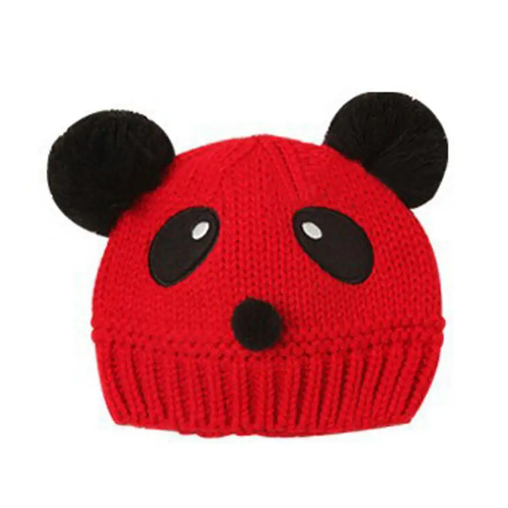 Милые детские вязаные шапки с пандой Детские Зимние теплые кроше шапочки|Мужская