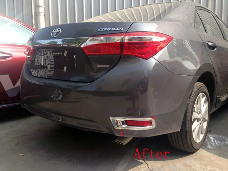 Для Toyota Corolla e170 ABS хромированная лампа заднего противотуманного фонаря Накладка авто аксессуары 2 шт