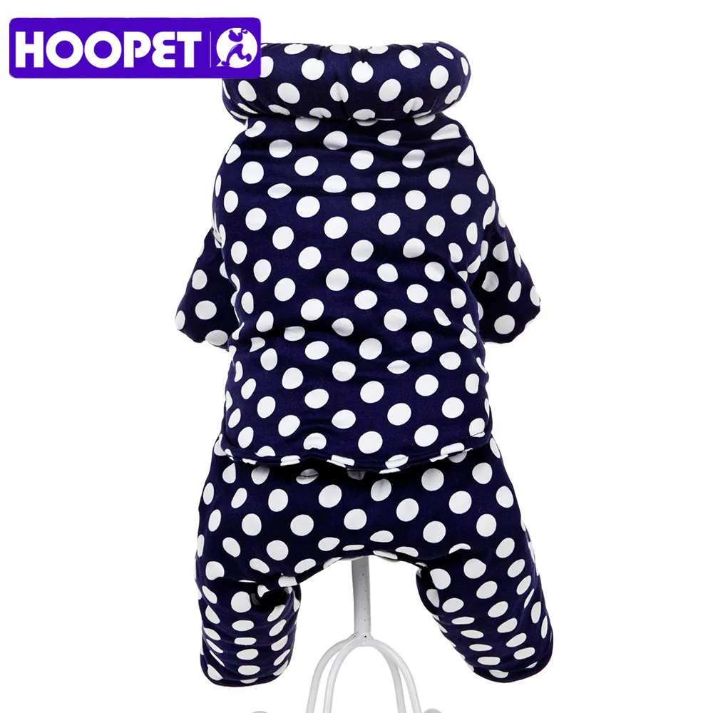 HOOPET Pet Dogs открытый прогуляйте пальто большой горошек Хлопок отделяемые ножки