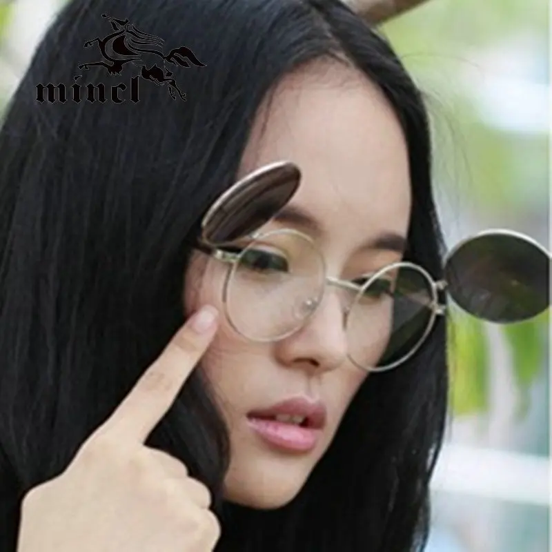 Mincl/солнцезащитные очки для женщин большая коробка принц зеркальные