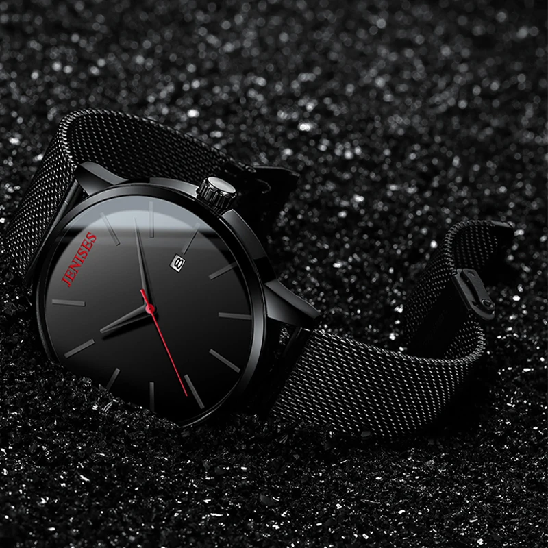 2019 простые мужские часы Топ бренд класса люкс полностью стальные повседневные