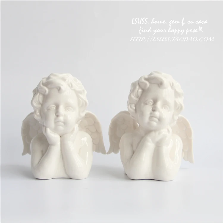 

ceramic angel head angel bust figurine home decor crafts room decoration wedding handicraft handicraft porcelain figurine